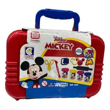 Lancheira Mickey Disney Junior Kit Massinhas Maleta Escolar