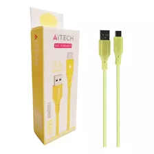 Cable Usb Aitech Pvc Fast Charging 3a Tipo C 1m