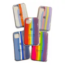 Silicone Case Multicolor iPhone 11 Pro Arcoiris Funda