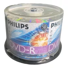 150 Dvd-r Philips 4.7 Gb 120min 1-8x Virgem Original