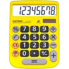 Calculadora Catiga Basica De Escritorio Amarillo