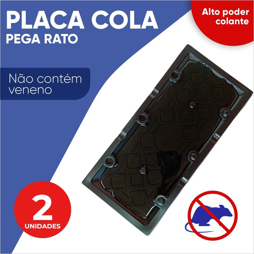 Placa De Cola Ratazana Pega Rato Forte Grande Para Roedor 