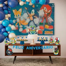 Kit Festa Fácil Sonic - Decoração De Festa