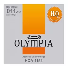 Encordado Olympia Para Guitarra Acústica 011-052 Hqa-1152 Orientación De La Mano Derecha