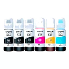 Kit 6refil Tinta Epson T544 Original L3110 L3150 P M C Y Nfe