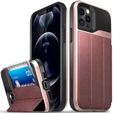 Funda Rosa Con Tarjetero Para iPhone 12 / iPhone 12 Pro