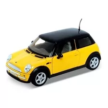 Mini Cooper 2001 Escala 1/24 Welly 15cm Largo Metálico