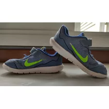 Tênis Infantil Nike Flex Experience Rn 4 Azul E Verde