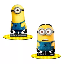 15 Minions Na Base Enfeites De Mesa Infantil Decoração Mdf 