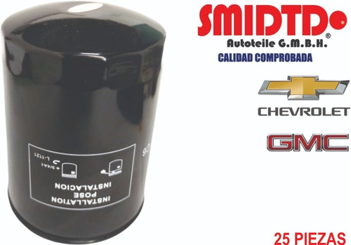 25 Filtros Aceite Para Chevrolet Suburban 5.7l 92-98 Smidtd Foto 6
