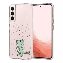 Funda Para Samsung Galaxy S22 - Transparente/dinosaurio