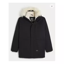  Parka Con Forro De Piel Sintetica Hollister 100% Original