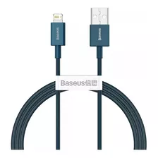 Cabo De Dados Usb-ip 2.4a De Carregamento Rápido Baseus, 1 M, Cor Azul