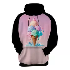 Moletom Casaco Blusa Estampa Sorvetes Sorvetinhos Verão 4