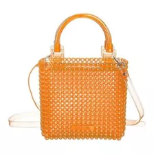 Bolsa Transversal Pequena Beads Plastic Petite Jolie