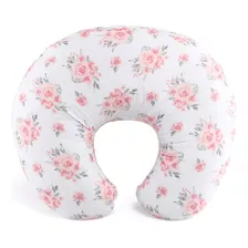 The Peanutshell Pink Floral Nursing Pillow For Breastfeedin.