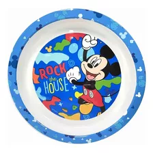 Plato Plano Niños Mickey Mouse Disney Melamina Bpa Free