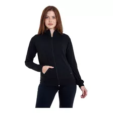 Campera De Modal Lisa Cuello Alto Con Cierre