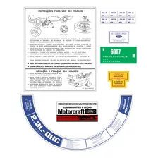Adesivos Etiquetas De Advertência Kit Motor Ford Maverick 2.3l Et02 Frete Fixo Fgc