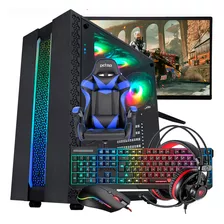 Cpu Game Novo Amd A8 Ssd 480gb + Monitor+ Kit Gamer +cadeira