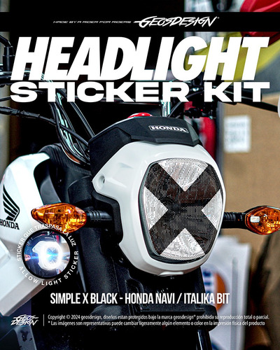 Stickers / Calcas Faro Honda Navi / Italika Bit Foto 10