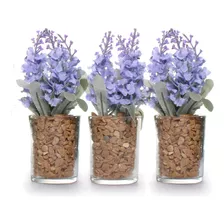 Vaso De Flor Artificial Decorativa Arranjo De Mesa Lavanda