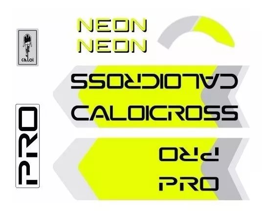Adesivos Caloicross Pro Neon Amarelo Aro20 - Frete Grátis
