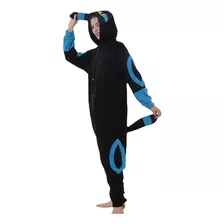 Pijama Umbreon Kigurumi Espeon Pokémon Amarelo Preto