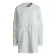 Vestido Casual adidas W Aop Dress Gris Para Mujer