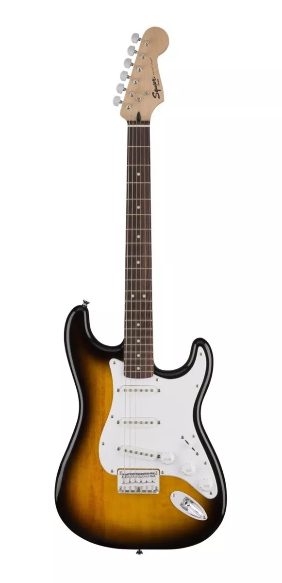 Guitarra Eléctrica Squier Bullet Stratocaster Ht De Álamo Brown Sunburst Brillante Con Diapasón De Laurel Indio