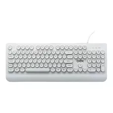 Teclado Com Fio Oex Tc401 Pop In Apoio De Punho Cor De Teclado Branco Idioma Português Brasil