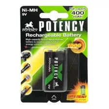 Bateria Recarregável 9v 400mah Maxday Potente E Econômica 