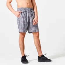 Shorts De Academia Masculino 120 Cinza Domyos