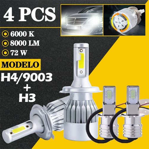 H4 9003 H3 Kit De Focos Led Para Chevrolet Aveo5 2009-2011 Chevrolet Aveo5