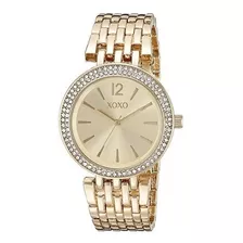 Reloj Pulsera Xoxo Xo264, Para Mujer, Fondo Dorado, Con Correa De Acero Inoxidable Color Dorado