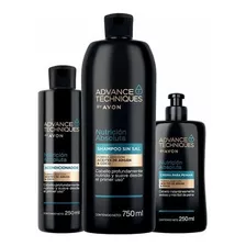 X 3 Avon Aceite Argán Shampoo Acondicionador Crema Peinar 