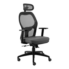 Silla Gamma Oficina Con Apoya Cabeza Y Lumbar Base Negra