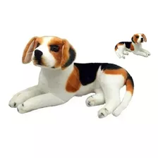 Cachorro Pelúcia Beagle Realista 45cm Lindo Macio