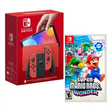 Consola Nintendo Switch Oled Mario Red + Super Mario Wonder