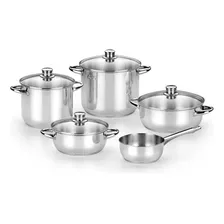 Batería Cocina Monix 5 Piezas Optima Acero Inoxidable 18/10