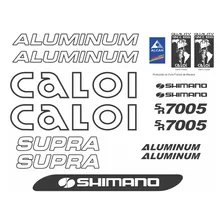 Etiquetas Antiga Bicicleta Caloi Aluminum Supra Preto