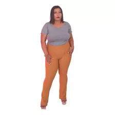 Calça Flare Plus Size Bandagem Cores Da Moda-plus Size G1