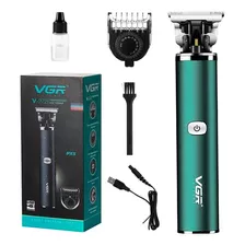 Maquina Corta Pelo Barba Vgr V-272 Recargable Usb 10 Medidas Color Verde