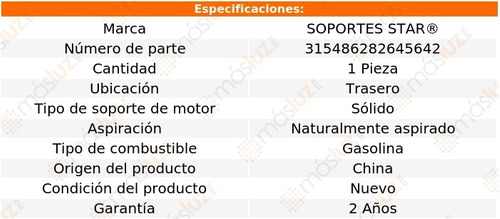 1) Soporte Motor Tras Deluxe Series Silver Streak 3.4l L6 36 Foto 2