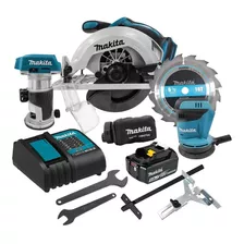 Kit Completo De Carpintería Makita Dlx3165st 18v Lxt