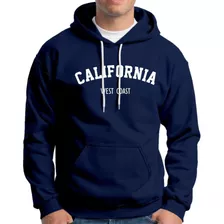 Moletom Canguru Califórnia West Coast Blusa Casaco Masculino