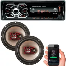 Mp3 Player Hurricane Usb Sd Aux Rádio + Alto Falantes 6 Pol.