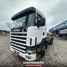 Caminhão Scania R124 G400 6x2 Branco - 2004