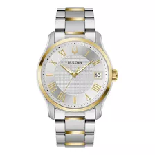 98b391 Reloj Bulova Wilton 40mm Plateado/dorado