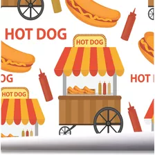 Papel De Parede Lanchonete Hot Dog Cachorro Quente A600